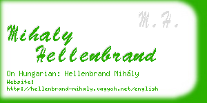 mihaly hellenbrand business card